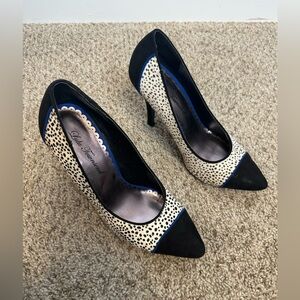 Lulu Townsend Heels calf gaur black white size 9 women’s